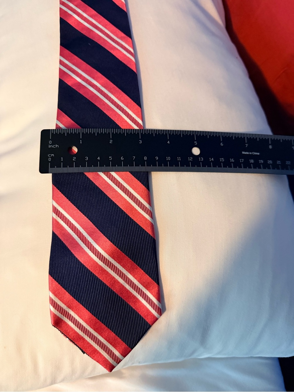 Brooks Brothers navy and pink striped tie - Picture 5 of 6